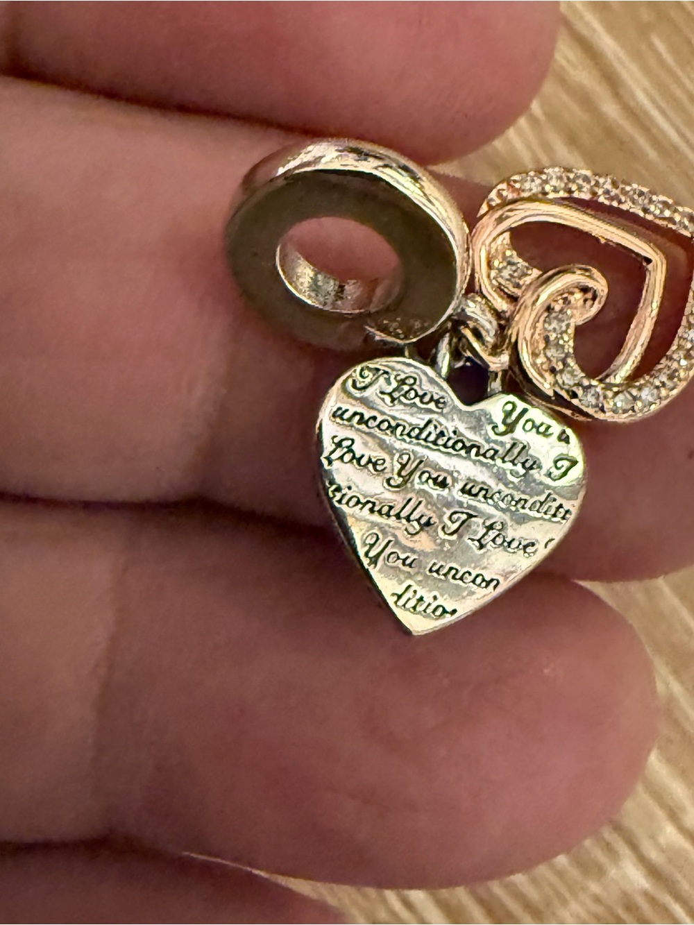Pandora Rose Gold Double Heart Charm Bracelet Accent - Picture 9 of 14